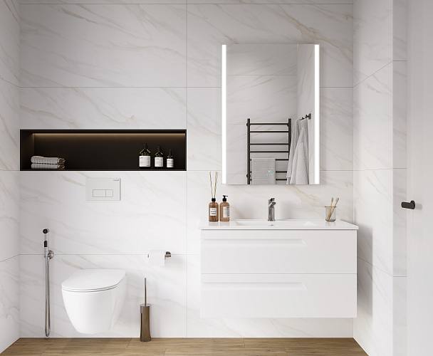 Calacatta Clarity Gold Керамогранит белый 60х60 Матовый