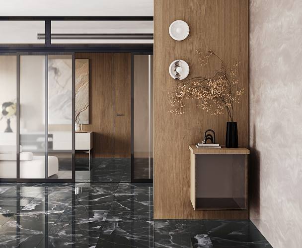 Andora Black Керамогранит чёрный 60х60 полированный