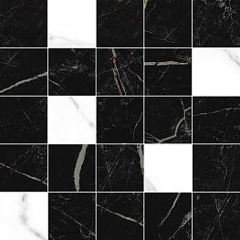 Тотал Декор мозаичный чёрный MM34108 25х25