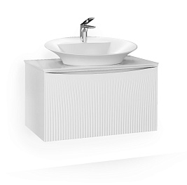 Тумба LAPARET Bianca подвесная (подсветка) 80 см белая